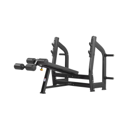 Скамья для жима с отрицательным наклоном (ЧЕРНЫЙ) BRONZE GYM H-024, фото 