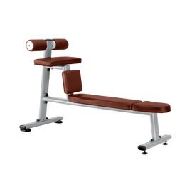 Скамья для скручиваний горизонтальная (КОРИЧНЕВЫЙ) BRONZE GYM J-035, фото 
